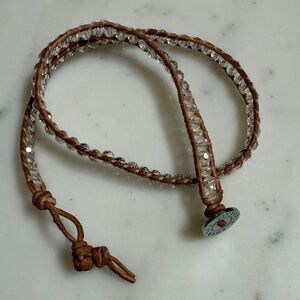 Victoria Emerson Brown and Crystal Wrap Bracelet